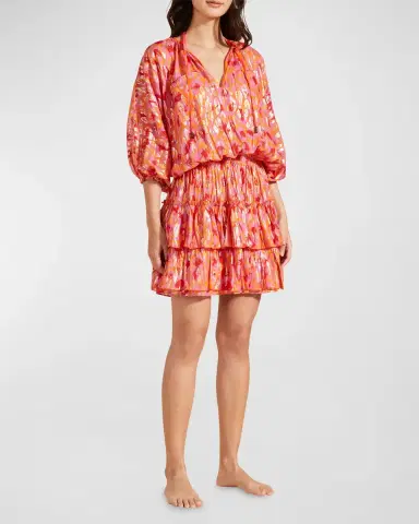 Vilebrequin Abstract Leopard Printed Silk Mini Dress | Thumbnail 2 Vilebrequin Abstract Leopard Printed Silk Mini Dress | Thumbnail 2