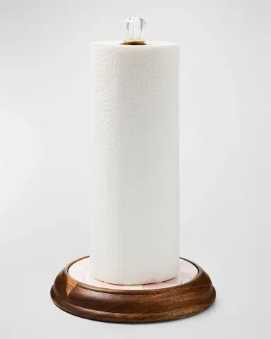 MacKenzie-Childs Rosy Check Wood Paper Towel Holder | Thumbnail 2 MacKenzie-Childs Rosy Check Wood Paper Towel Holder | Thumbnail 2