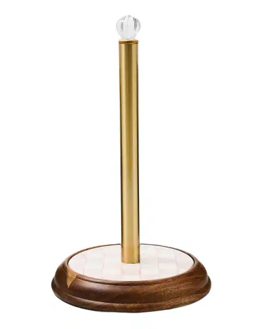 MacKenzie-Childs Rosy Check Wood Paper Towel Holder | Thumbnail 1 MacKenzie-Childs Rosy Check Wood Paper Towel Holder | Thumbnail 1