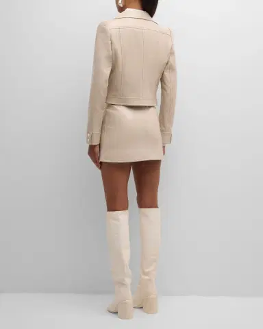 Courrèges Textured Vinyl Crop Jacket | Thumbnail 6 Courrèges Textured Vinyl Crop Jacket | Thumbnail 6