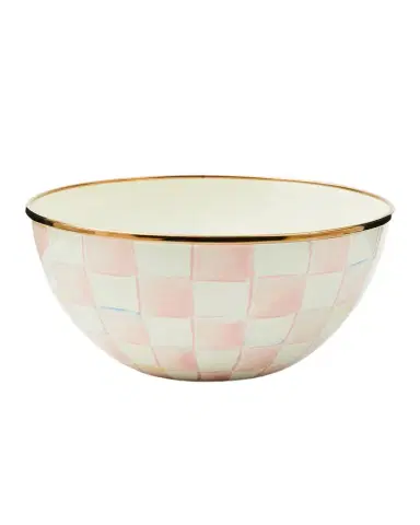 MacKenzie-Childs Rosy Check Enamel Everyday Bowl | Thumbnail 1 MacKenzie-Childs Rosy Check Enamel Everyday Bowl | Thumbnail 1