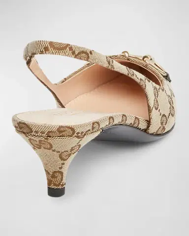 Gucci Erin GG Canvas Bit Slingback Pumps | Thumbnail 3 Gucci Erin GG Canvas Bit Slingback Pumps | Thumbnail 3