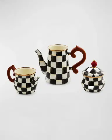 MacKenzie-Childs Courtly Check Stackable Coffee Set | Thumbnail 2 MacKenzie-Childs Courtly Check Stackable Coffee Set | Thumbnail 2