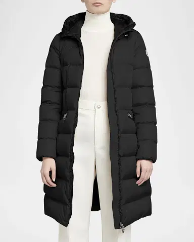Moncler Avocette Water-Repellent Long Puffer Coat | Thumbnail 4 Moncler Avocette Water-Repellent Long Puffer Coat | Thumbnail 4