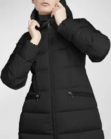 Moncler Avocette Water-Repellent Long Puffer Coat | Thumbnail 6 Moncler Avocette Water-Repellent Long Puffer Coat | Thumbnail 6