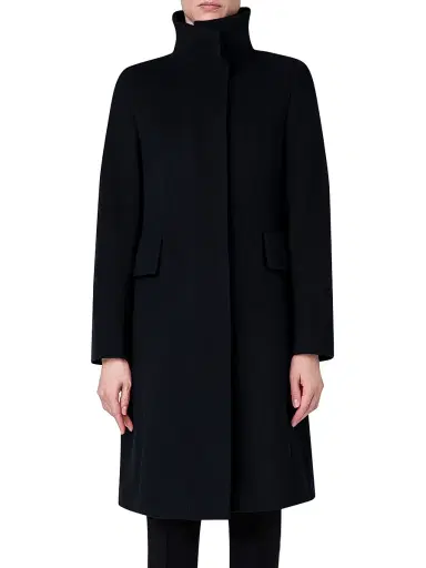 Akris punto Women's Long Wool-Blend Coat - Black - Size 14 | Thumbnail 3 Akris punto Women's Long Wool-Blend Coat - Black - Size 14 | Thumbnail 3