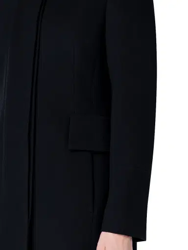 Akris punto Women's Long Wool-Blend Coat - Black - Size 14 | Thumbnail 6 Akris punto Women's Long Wool-Blend Coat - Black - Size 14 | Thumbnail 6