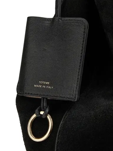 Toteme Women's T-Lock Suede Satchel - Black | Thumbnail 7 Toteme Women's T-Lock Suede Satchel - Black | Thumbnail 7