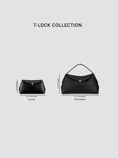 TOTEME Women's T-Lock Leather Top-Handle Bag | Thumbnail 7 TOTEME Women's T-Lock Leather Top-Handle Bag | Thumbnail 7