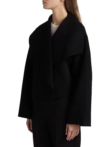 Toteme Women's Signature Wool Double-Face Jacket - Black | Thumbnail 4 Toteme Women's Signature Wool Double-Face Jacket - Black | Thumbnail 4