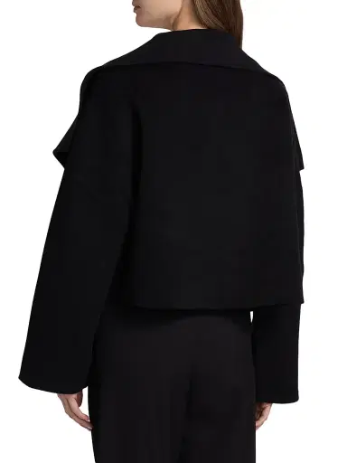 Toteme Women's Signature Wool Double-Face Jacket - Black | Thumbnail 5 Toteme Women's Signature Wool Double-Face Jacket - Black | Thumbnail 5
