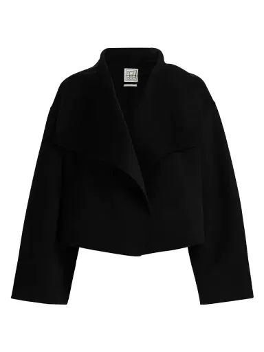 Toteme Women's Signature Wool Double-Face Jacket - Black | Thumbnail 1 Toteme Women's Signature Wool Double-Face Jacket - Black | Thumbnail 1