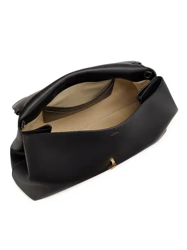 Toteme Women's T-Lock Leather Satchel - Black | Thumbnail 5 Toteme Women's T-Lock Leather Satchel - Black | Thumbnail 5