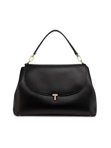 Toteme Women's T-Lock Leather Satchel - Black | Thumbnail 1 Toteme Women's T-Lock Leather Satchel - Black | Thumbnail 1
