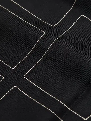 Toteme Women's Monogram Stitch Silk Pants - Black Monogram | Thumbnail 7 Toteme Women's Monogram Stitch Silk Pants - Black Monogram | Thumbnail 7