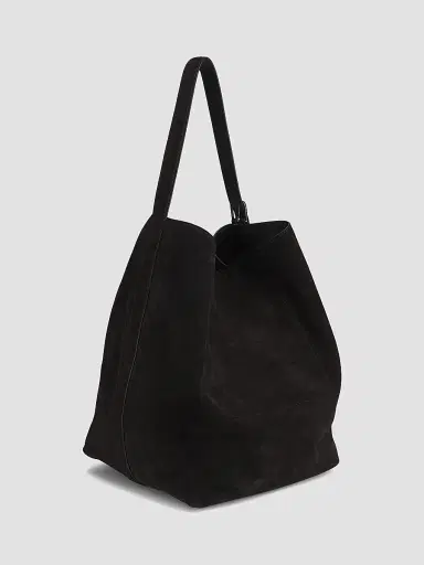 TOTEME Women's Suede Belted Tote Bag - Espresso | Thumbnail 4 TOTEME Women's Suede Belted Tote Bag - Espresso | Thumbnail 4