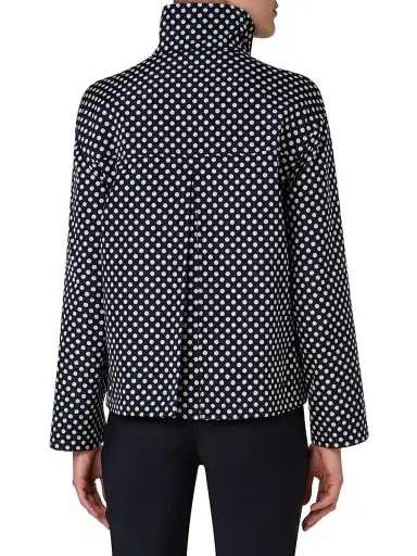 Akris punto Women's Polka Dot Cropped Jacket - Black Cream - Size 18 | Thumbnail 5 Akris punto Women's Polka Dot Cropped Jacket - Black Cream - Size 18 | Thumbnail 5