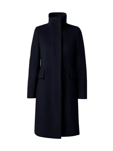 Akris punto Women's Long Wool-Blend Coat - Navy - Size 14 | Thumbnail 1 Akris punto Women's Long Wool-Blend Coat - Navy - Size 14 | Thumbnail 1