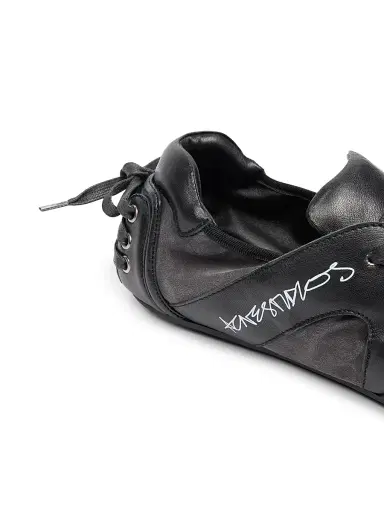 Acne Studios Men's Bilaria Up M Leather Low-Top Sneakers - Off Black - Size 13 | Thumbnail 6 Acne Studios Men's Bilaria Up M Leather Low-Top Sneakers - Off Black - Size 13 | Thumbnail 6