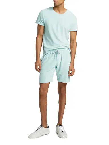 Vilebrequin Men's Terry Cloth Sweat Shorts - Pacific | Thumbnail 2 Vilebrequin Men's Terry Cloth Sweat Shorts - Pacific | Thumbnail 2