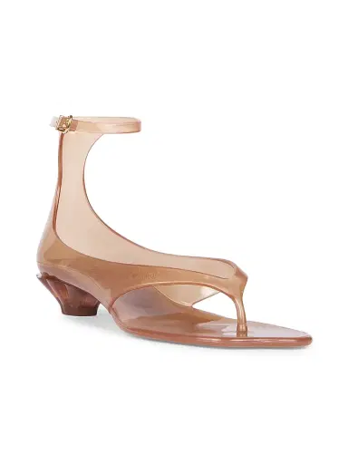 Chloé Women's Chloa 25MM Jelly Thong Sandals - Sunny Brown | Thumbnail 2 Chloé Women's Chloa 25MM Jelly Thong Sandals - Sunny Brown | Thumbnail 2