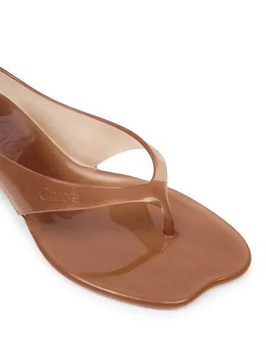 Chloé Women's Chloa 25MM Jelly Thong Sandals - Sunny Brown | Thumbnail 5 Chloé Women's Chloa 25MM Jelly Thong Sandals - Sunny Brown | Thumbnail 5