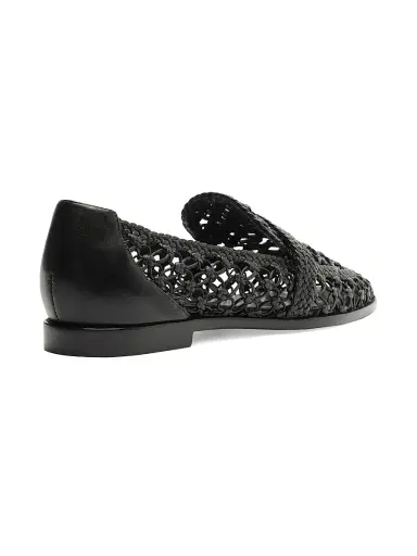 Alexandre Birman Women's Jane Tresse Woven Leather Loafers - Black | Thumbnail 5 Alexandre Birman Women's Jane Tresse Woven Leather Loafers - Black | Thumbnail 5