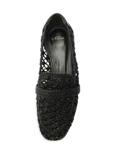 Alexandre Birman Women's Jane Tresse Woven Leather Loafers - Black | Thumbnail 9 Alexandre Birman Women's Jane Tresse Woven Leather Loafers - Black | Thumbnail 9