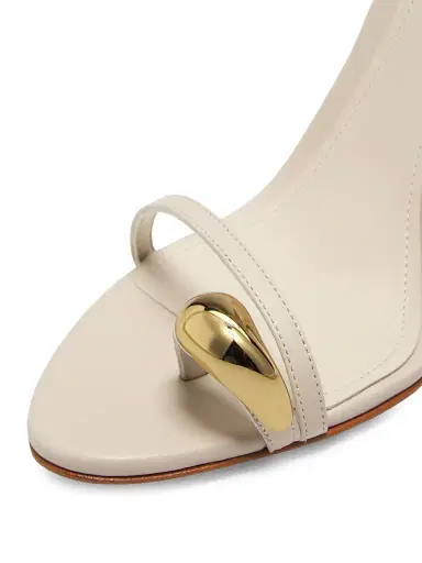 Schutz Women's Maya 100MM Leather Sandals - Sugar White | Thumbnail 5 Schutz Women's Maya 100MM Leather Sandals - Sugar White | Thumbnail 5