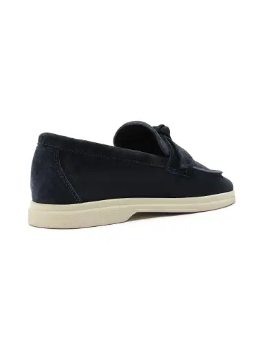 Alexandre Birman Women's Clarita Suede Bow Loafers - Twilight Blue | Thumbnail 4 Alexandre Birman Women's Clarita Suede Bow Loafers - Twilight Blue | Thumbnail 4