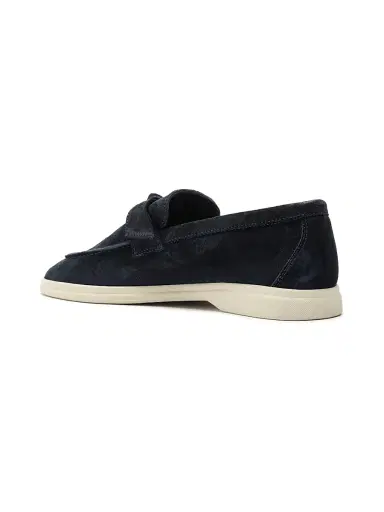 Alexandre Birman Women's Clarita Suede Bow Loafers - Twilight Blue | Thumbnail 5 Alexandre Birman Women's Clarita Suede Bow Loafers - Twilight Blue | Thumbnail 5