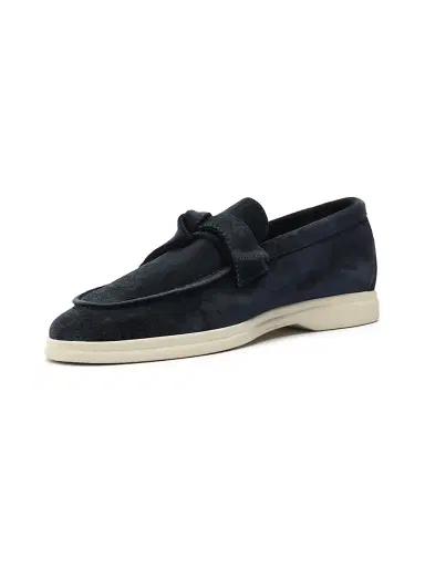 Alexandre Birman Women's Clarita Suede Bow Loafers - Twilight Blue | Thumbnail 6 Alexandre Birman Women's Clarita Suede Bow Loafers - Twilight Blue | Thumbnail 6