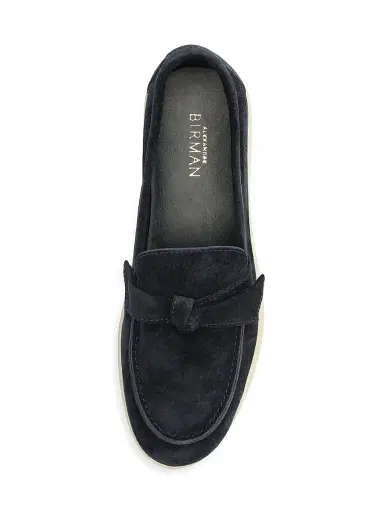 Alexandre Birman Women's Clarita Suede Bow Loafers - Twilight Blue | Thumbnail 9 Alexandre Birman Women's Clarita Suede Bow Loafers - Twilight Blue | Thumbnail 9