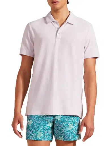 Vilebrequin Men's Terry Cloth Polo Shirt - Hortensia | Thumbnail 4 Vilebrequin Men's Terry Cloth Polo Shirt - Hortensia | Thumbnail 4