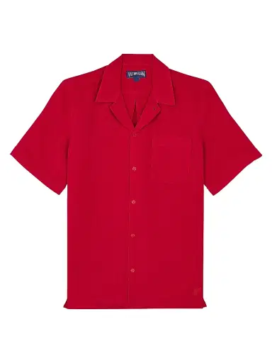 Vilebrequin Men's Charli Linen Shirt - Red | Thumbnail 1 Vilebrequin Men's Charli Linen Shirt - Red | Thumbnail 1