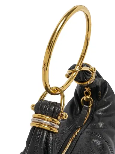 Chloé Women's Bracelet Grained Leather Hobo Bag - Black | Thumbnail 5 Chloé Women's Bracelet Grained Leather Hobo Bag - Black | Thumbnail 5