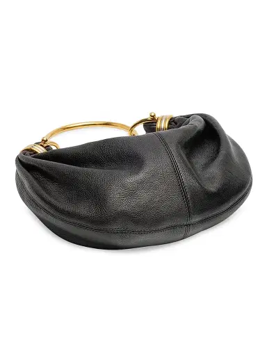 Chloé Women's Bracelet Grained Leather Hobo Bag - Black | Thumbnail 7 Chloé Women's Bracelet Grained Leather Hobo Bag - Black | Thumbnail 7