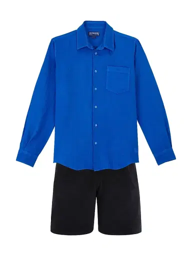 Vilebrequin Men's Long-Sleeve Linen Shirt - Palace | Thumbnail 2 Vilebrequin Men's Long-Sleeve Linen Shirt - Palace | Thumbnail 2