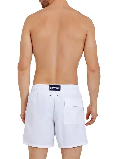 Vilebrequin Men's Unis Swim Trunks - White | Thumbnail 3 Vilebrequin Men's Unis Swim Trunks - White | Thumbnail 3