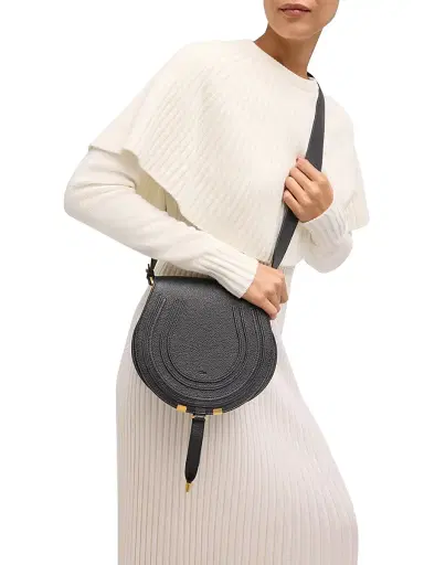 Chloé Women's Marcie Leather Saddle Bag - Black | Thumbnail 2 Chloé Women's Marcie Leather Saddle Bag - Black | Thumbnail 2