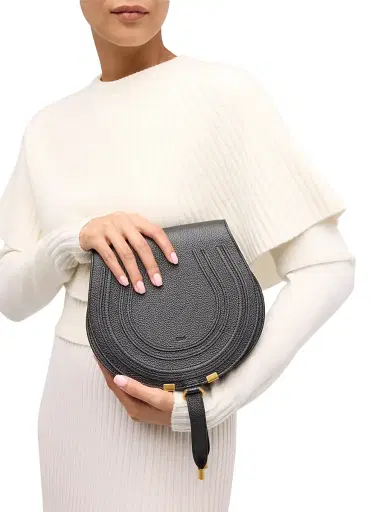Chloé Women's Marcie Leather Saddle Bag - Black | Thumbnail 3 Chloé Women's Marcie Leather Saddle Bag - Black | Thumbnail 3
