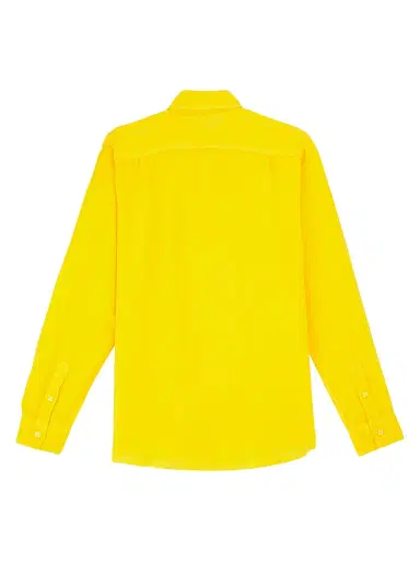 Vilebrequin Men's Long-Sleeve Linen Shirt - Yellow | Thumbnail 3 Vilebrequin Men's Long-Sleeve Linen Shirt - Yellow | Thumbnail 3