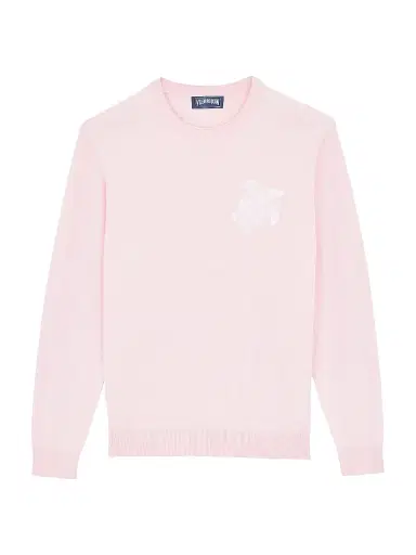 Vilebrequin Men's Turtle Cotton Crewneck Sweater - Pivoine - Size XXL | Thumbnail 1 Vilebrequin Men's Turtle Cotton Crewneck Sweater - Pivoine - Size XXL | Thumbnail 1