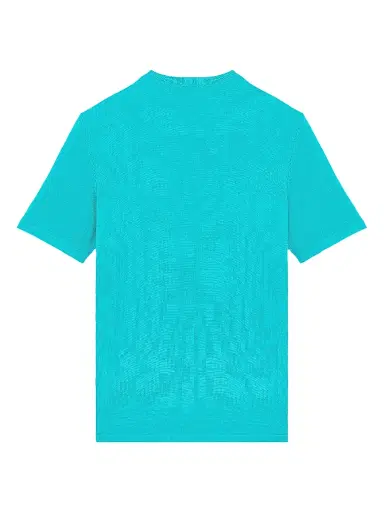 Vilebrequin Men's Big Turtle Silk & Cotton T-Shirt - Vertdisco | Thumbnail 3 Vilebrequin Men's Big Turtle Silk & Cotton T-Shirt - Vertdisco | Thumbnail 3