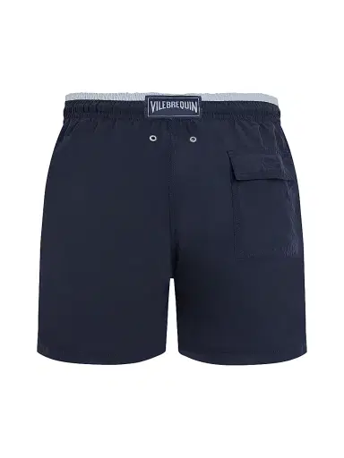 Vilebrequin Men's Unis Swim Shorts - Marine Blanc | Thumbnail 2 Vilebrequin Men's Unis Swim Shorts - Marine Blanc | Thumbnail 2