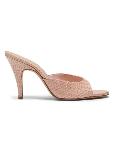 Schutz Women's Clea 0MM Snake-Embossed Leather Sandals - Cotton Candy | Thumbnail 1 Schutz Women's Clea 0MM Snake-Embossed Leather Sandals - Cotton Candy | Thumbnail 1