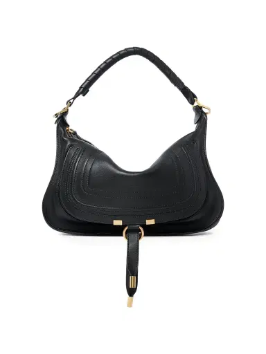 Chloé Women's Marcie Smooth Leather Shoulder Bag - Black | Thumbnail 1 Chloé Women's Marcie Smooth Leather Shoulder Bag - Black | Thumbnail 1