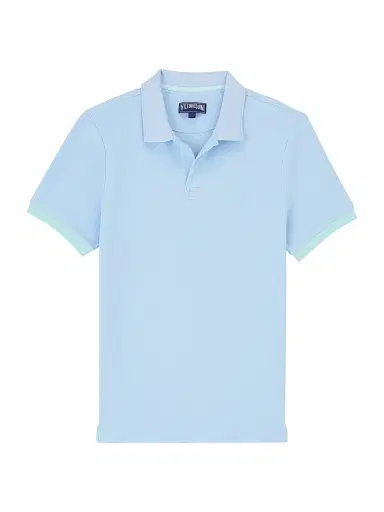 Vilebrequin Men's Cotton Polo Shirt - Light Blue | Thumbnail 1 Vilebrequin Men's Cotton Polo Shirt - Light Blue | Thumbnail 1