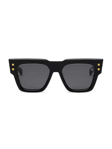 Balmain Women's B-Army 52MM Geometric Sunglasses - Black Gold Black | Thumbnail 2 Balmain Women's B-Army 52MM Geometric Sunglasses - Black Gold Black | Thumbnail 2