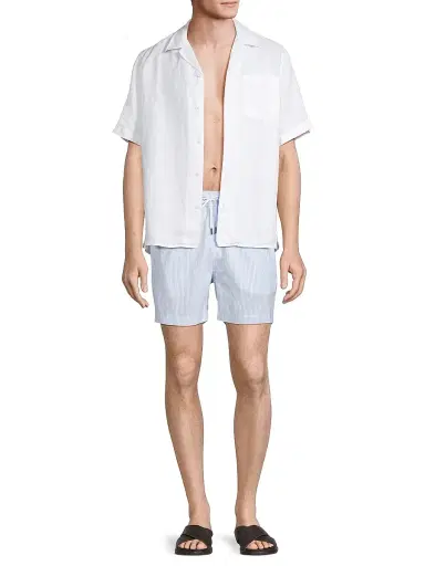 Vilebrequin Men's Charli Linen Shirt - White - Size XXXL | Thumbnail 2 Vilebrequin Men's Charli Linen Shirt - White - Size XXXL | Thumbnail 2